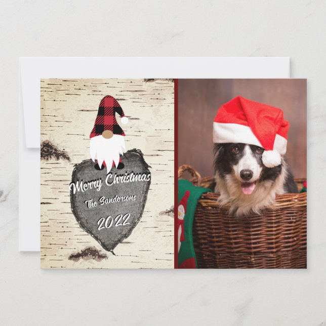 Julkort med platt design (Framsida)