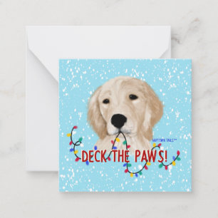 Julkort med platt design för Golden Retriever-ägar Anteckningskort