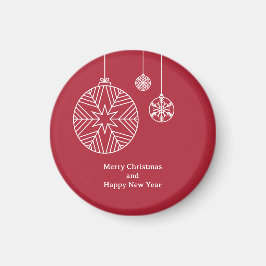 Julkort med platt design magnet