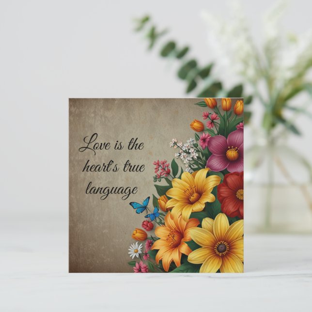 Julkort med platt motiv (Stående Fram)