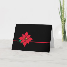 Julkort med Poinsettia Helgkort