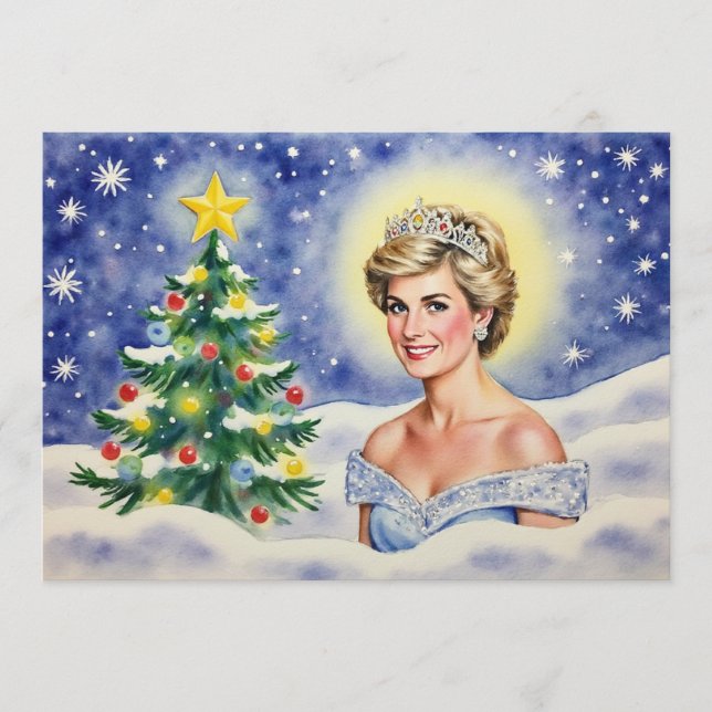 Julkort med prinsessan Diana av England (Framsida)