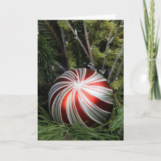 Julkort med prydnadsföremål helgkort