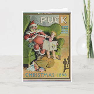 Julkort med Puck Magazine-omslag Helgkort