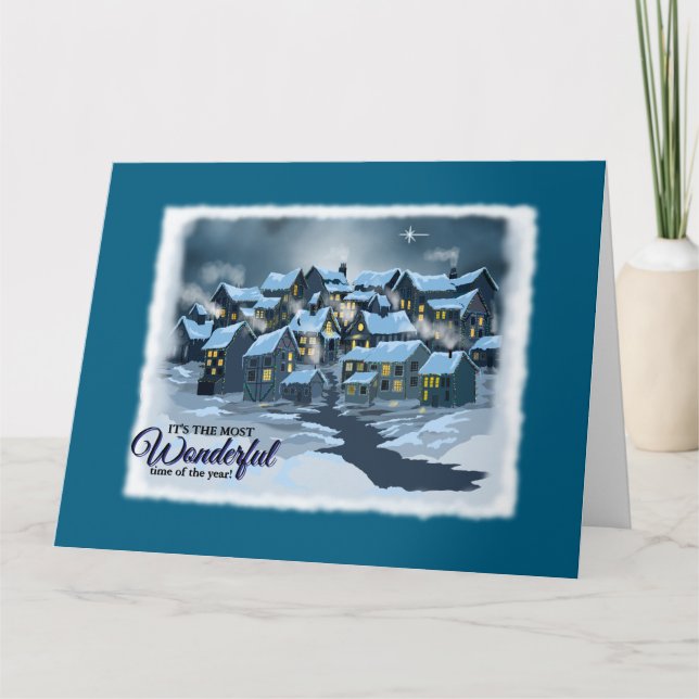 Julkort med redo i byn för Seasons Kort (Framsida)