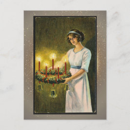 Julkort med religiöst julmotiv från förr i tiden vykort