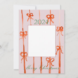 Julkort med rosa slinga inbjudningar
