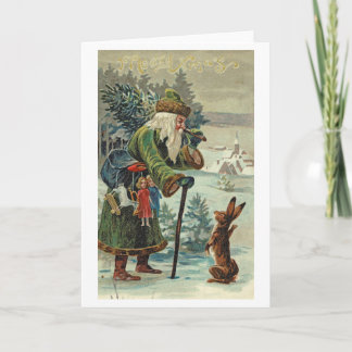 Julkort med Santa frågar vägen Kort