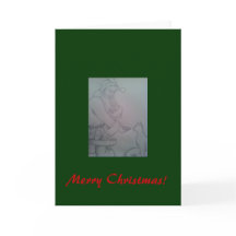 Julkort med Santa och kattunge