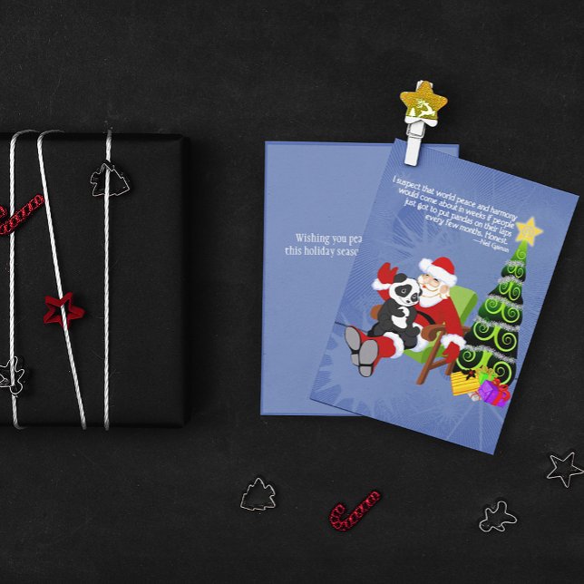 Julkort med Santa Panda Flat (Skapare uppladdad)