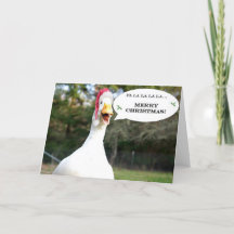 Julkort med Singing Anka