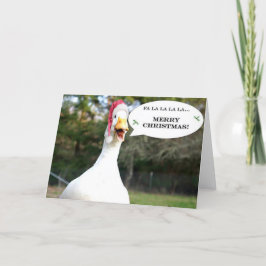 Julkort med Singing Anka Helgkort