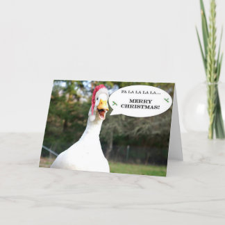 Julkort med Singing Anka Helgkort