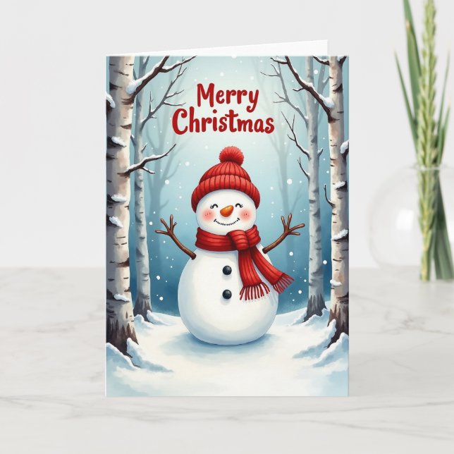 Julkort med Snömannens Blink Kort (Framsida)