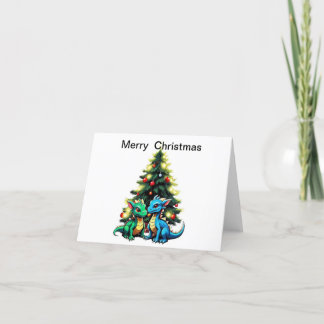 Julkort med söta drakar helgkort