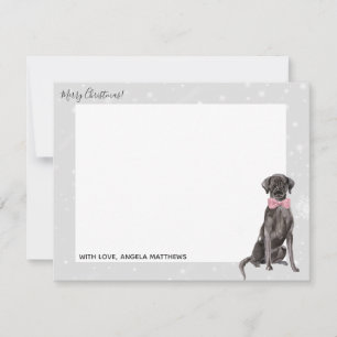 Julkort med svart Labrador Retriever Anteckningskort