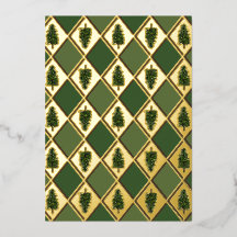 Julkort med tallar och harlekinfolie