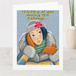 Julkort med tankar på dig kort