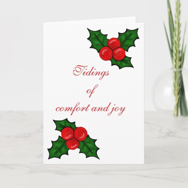 Julkort med Tidings of Comfort and Joy Kort (Framsida)