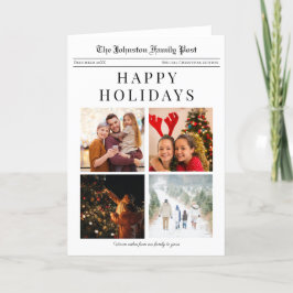 Julkort med tidningsstil och 4 bilder helgkort