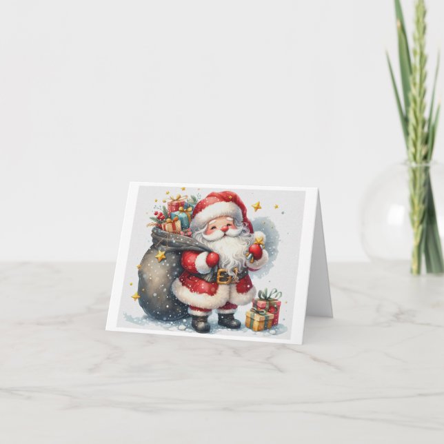 Julkort med Tomte Helgkort (Framsida)