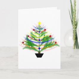 Julkort med träd helgkort