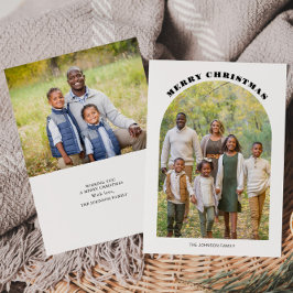 Julkort med valvfotografi och platt design