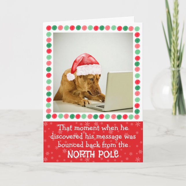 Julkort med vikbar hund från Nordpolen Helgkort (Framsida)