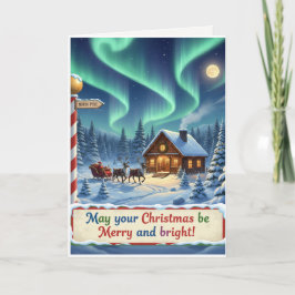 Julkort - Merry och Bright Heart Kort