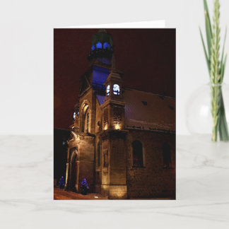 Julkort - Montrealkyrkan på natten Helgkort