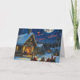 Julkort - Mysigt vinterskåp Kort