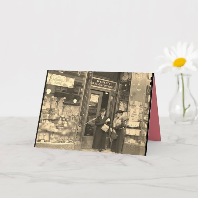 Julkort, nostalgisk julhandel. kort (Liten växt)