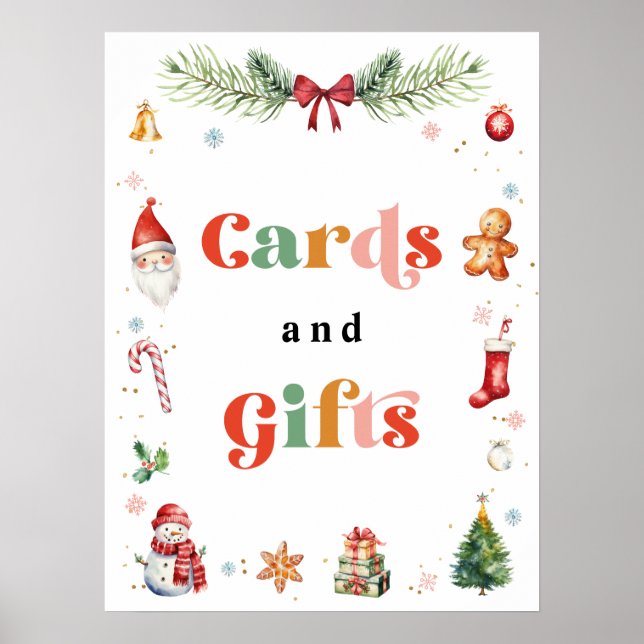 Julkort och Födelsedagsfester Poster (Framsidan)