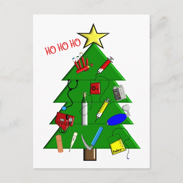 Julkort och gåvor till sjuksköterskor/sjukvårdsper helg vykort (Framsida)