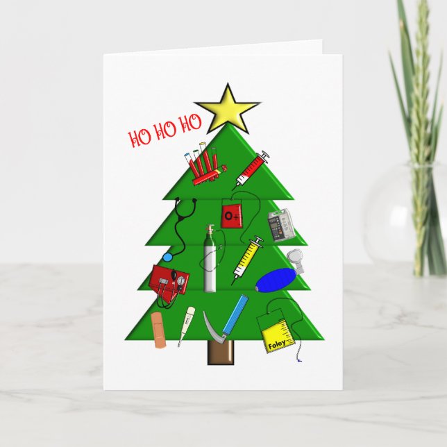 Julkort och gåvor till sjuksköterskor/sjukvårdsper helgkort (Framsida)