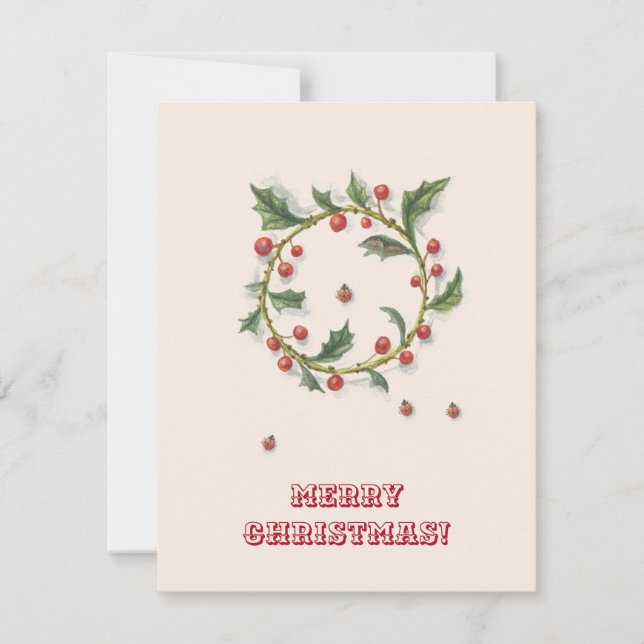 Julkort och Heliga av ladybugs Inbjudningar (Framsida)