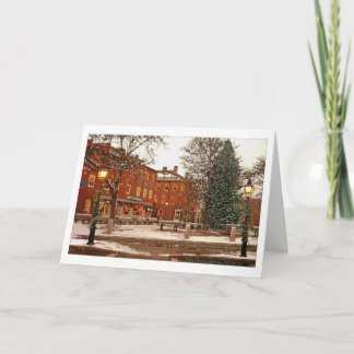 Julkort på marknadstorget helgkort