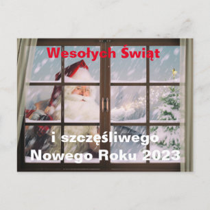 Julkort på polska Wesołych Świąt Nyår Vykort