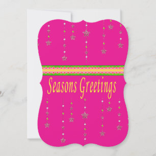 Julkort, PinkFlat Greeting Card-Säsonhälsningar Kort