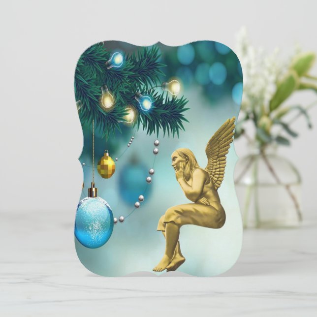 Julkort, platta hälsningskort, Helgdag Kort (Stående Fram)