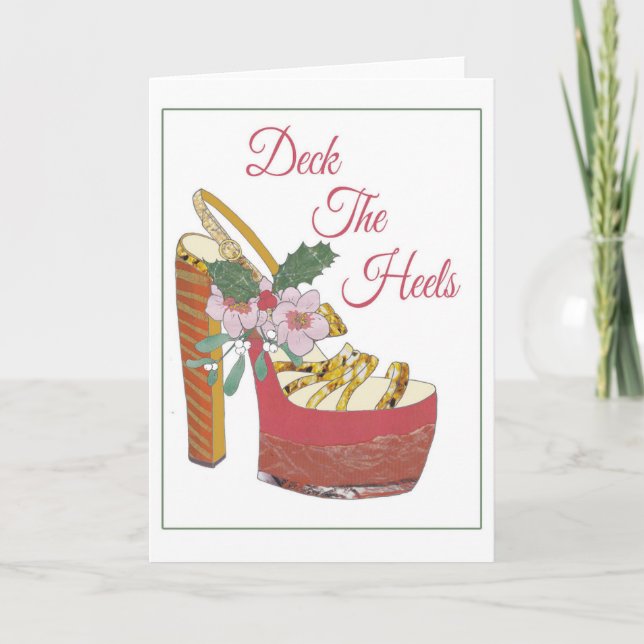 Julkort. Pryda hälen. Mistletoesko Helgkort (Framsida)