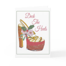 Julkort. Pryda hälen. Mistletoesko