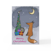 Julkort, räv och vänner, med ditt foto