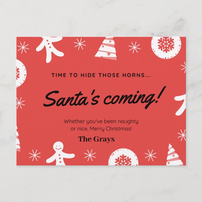 Julkort, roligt vykort (Framsida)