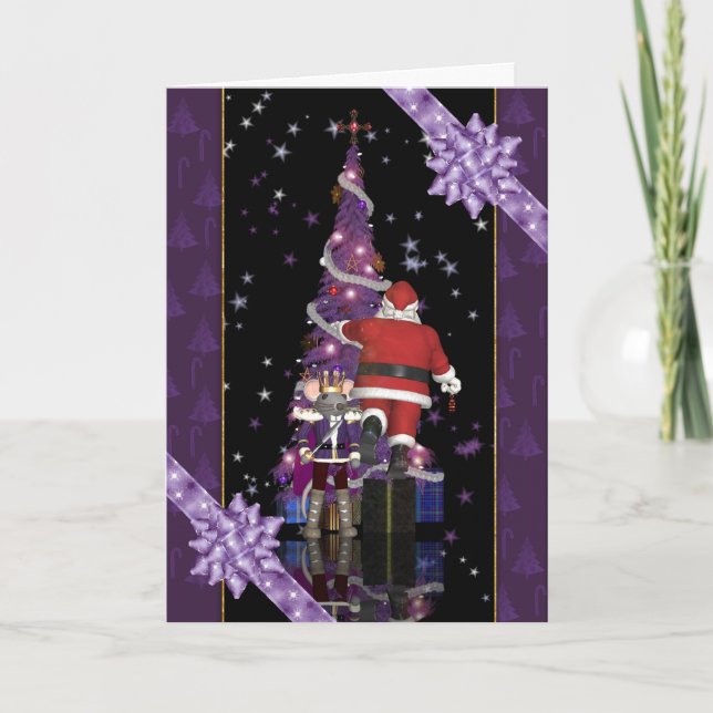 Julkort Santa Nutcracker Mouse Kung Helgdag Helgkort (Framsida)