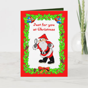 , Julkort Santa Sherlock Helgkort
