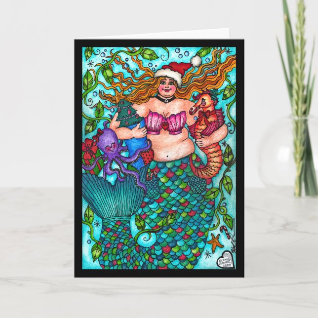 Julkort, Sjöjungfru Kort (Framsida)