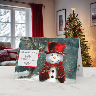 Julkort Snöman Covid Inget Ställe Att Gå Snö Helgkort