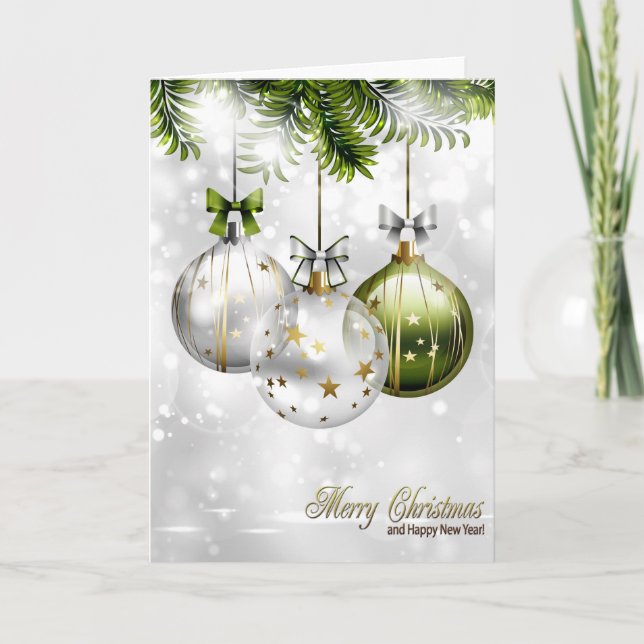 Julkort - Söt Helgdag Ornaments Helgkort (Framsida)