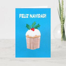 Julkort spanjor, muffin med järnek helgkort